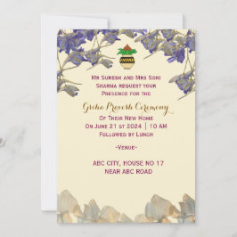 Convites Cerimônia de Griha Pravesh