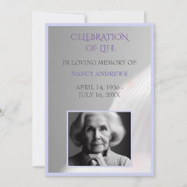 Convites Cerimônia de Memória Funeral Puro Shell Light