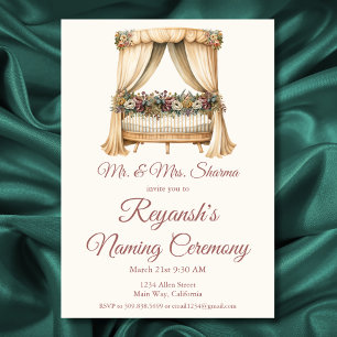 Convites Cerimônia de Naming de Menina ou Bela Criança