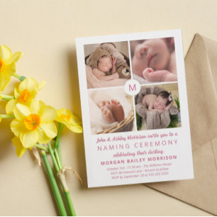 Convites Cerimônia de Nomeação de Colagem de Fotografias Mo