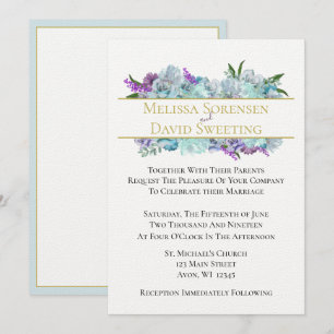 Convites Cerimônia de Suite de Casamento com Tradição de