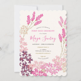 Convites Cerimônia do Primeiro Arroz do Prado Rosa