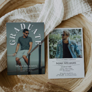 Convites Cerimônia e festa de graduação de fotos, graduação