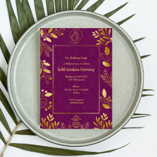 Convites Cerimônia Haldi Kumkum