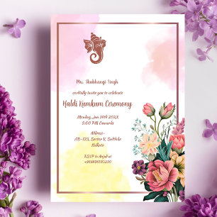 Convites Cerimônia Haldi Kumkum