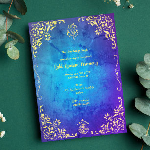 Convites Cerimônia Haldi Kumkum