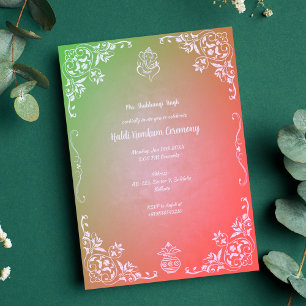 Convites Cerimônia Haldi Kumkum