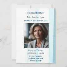 Cerimônia Memorial do Funeral Azul Elegante