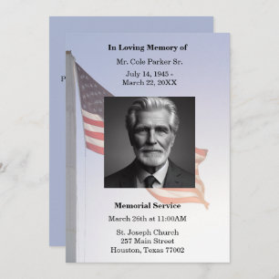 Convites Cerimônia Memorial Funeral da Bandeira Militar Ame