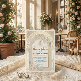 Convites Cerimônia Moderna de Nikkah Islâmica Boho