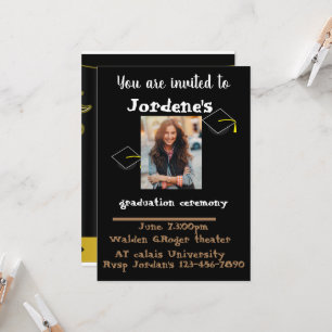 Convites Cerimônia personalizada de graduação,