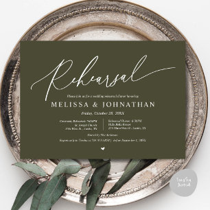 Convites Cerimônia Romântica de Casamento e Ensaio de Janto