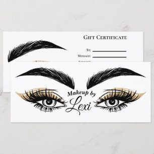 Convites Certificado-cadeau de Cílios do Pretty Eyes Beauty