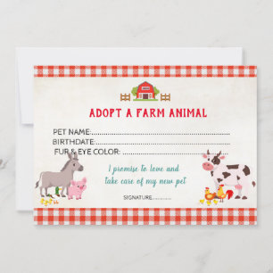 Convites Certificado de aprovação de animais de exploraç