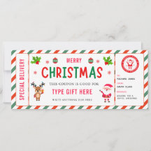 Certificado de Cupom de Natal Rudolph Santa