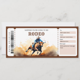 Convites Certificado de entrega de bilhetes Bull Rodeo Surp