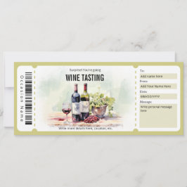 Convites Certificado de oferta de Provando de vinho surpres