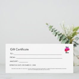 Convites Certificado de Presente com Logotipo Personalizado
