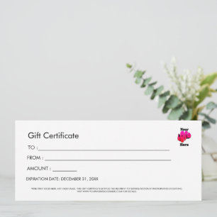 Convites Certificado de Presente com Logotipo Personalizado