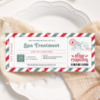 Certificado de Presente de Dia de Spa no Natal