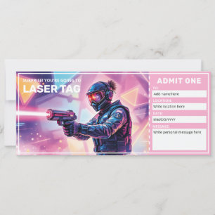 Convites Certificado de Presente de Laser Tag