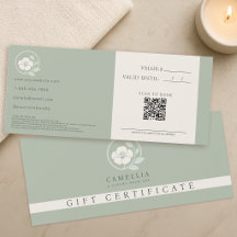 Certificado de Presente de Spa de Cabeça Profissio