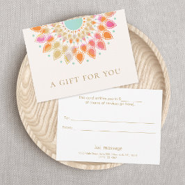 Convites Certificado De Presente De Spa De Lotus Floral Col