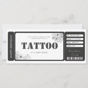 Convites Certificado de Presente de Tatuagem Personalizada