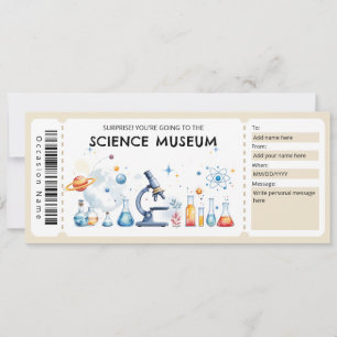 Convites Certificado de Presente do Museu de Ciências