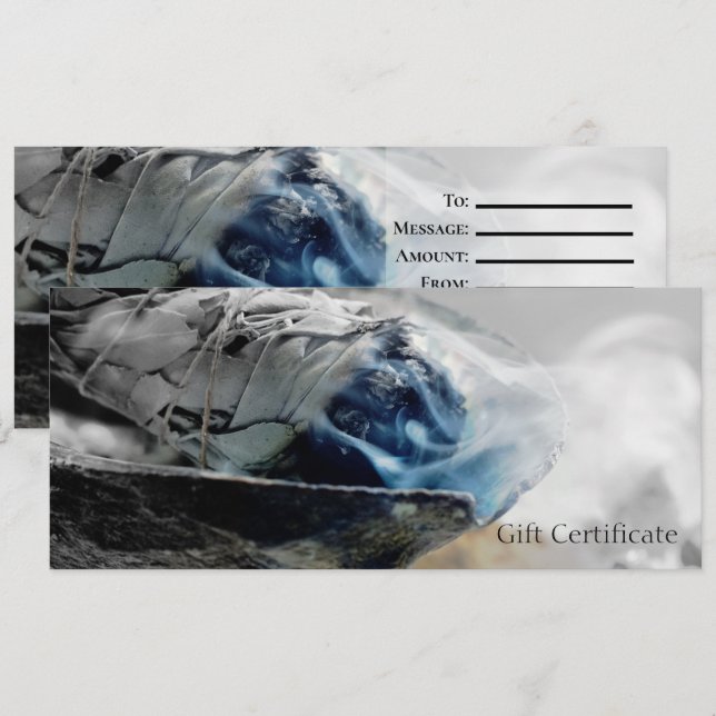 Convites Certificado de Presente Metafísico de Fumaça de Sá (Frente/Verso)