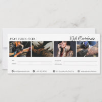 Certificado de Presente Personalizado para Estúdio