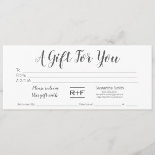 Convites Certificado de Presente R+F