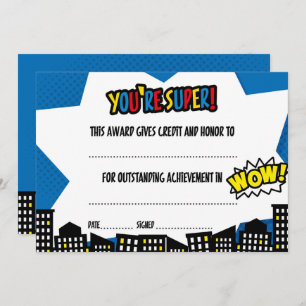 Convites Certificado de Superherói, Diploma