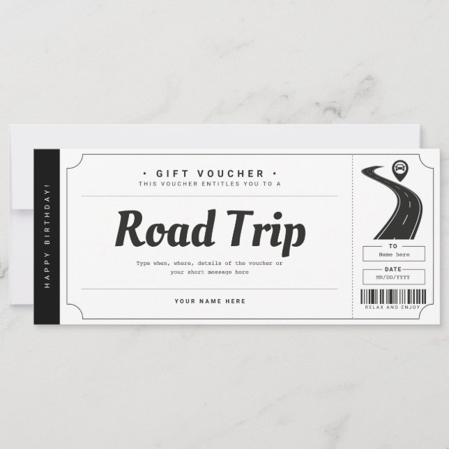 Convites Certificado de Voucher de Passagem de Viagem Surpr (Frente)