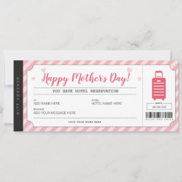 Convites Certificado de Voucher de Presente do Hotel de dia
