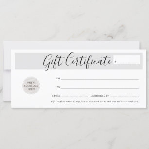 Convites CERTIFICADO GIFT comprovante de negócios chic eleg