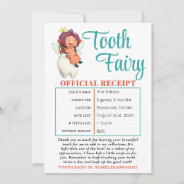 Convites Certificado oficial de recepção de fada de dentes
