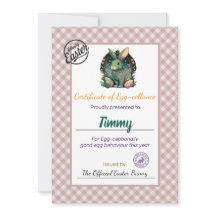 Certificado Personalizado de Ovos de Páscoa para C