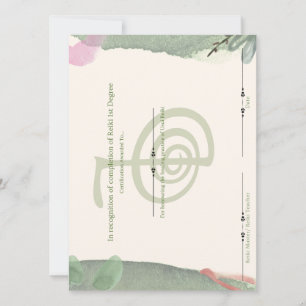 Convites Certificado Reiki de Primeiro Grau