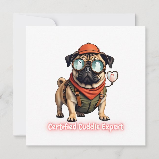 Convites Certified Cuddle Expert Invitation Postcard (Frente)