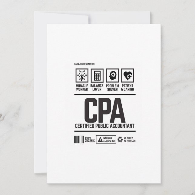 Convites certified public accountant-CPA (Frente)