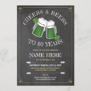 Convites Cerveja de Aniversário Dia de São Patrício