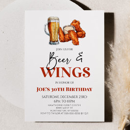 Convites Cerveja e Asas Frango Asas Festa de Aniversário