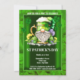 Convites cerveja irlandesa leprechaun gnome Irlanda shamroc