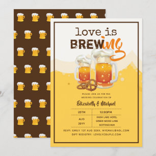 Convites CERVEJA - O amor é criar casamento ou Chá de panel