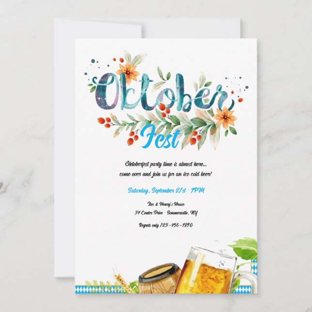 Convites Cerveja Oktoberfest (Frente)