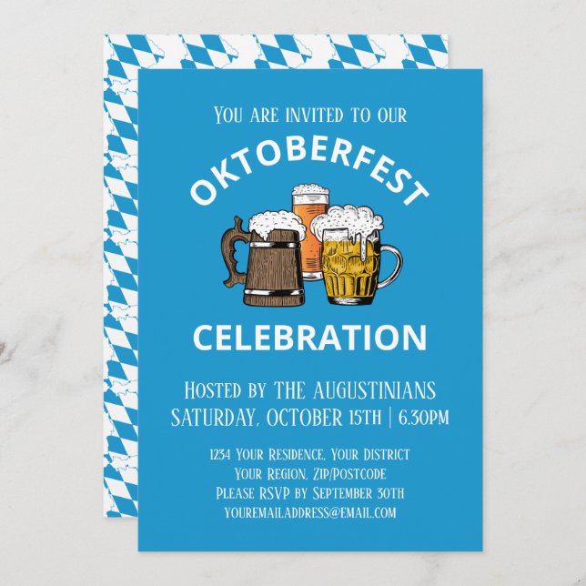 Convites Cerveja OKTOBERFEST (Frente/Verso)