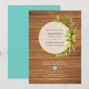 Convites Cerveja Willow Greenery e Casamento Geométrico Dou