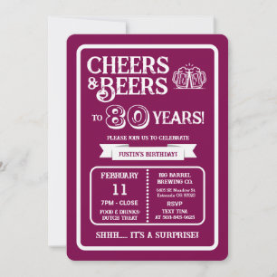 Convites Cervejaria Surpresa Brinda 80 Anos com Cervejas e