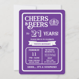 Convites Cervejaria Surpresa Brinda a 21 Anos com Cheers e